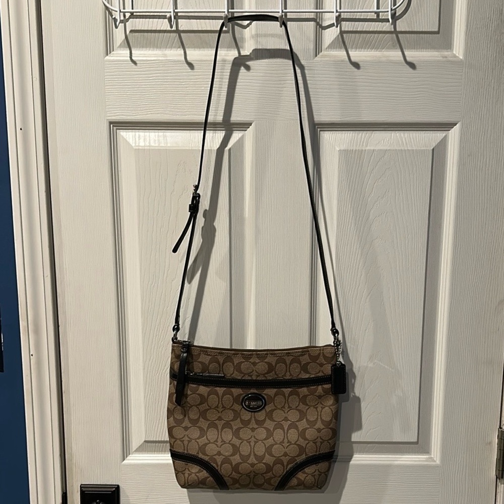 Coach Brown and Black Crossbody Bag